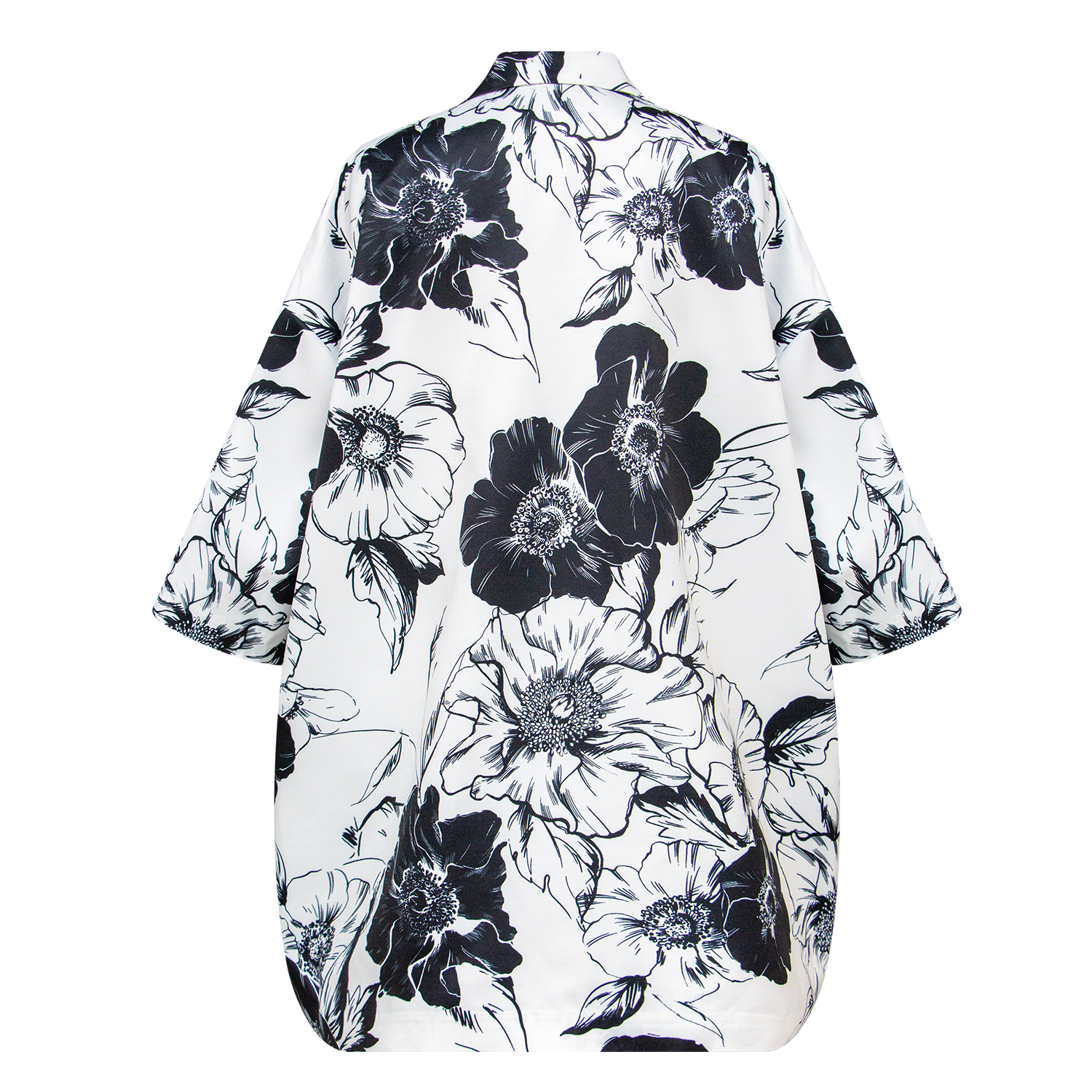 Fashionable new flower print V-neck jacket 