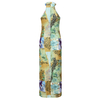 New printed neck hanging dress