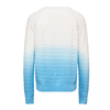 Blue and white gradient knitted top