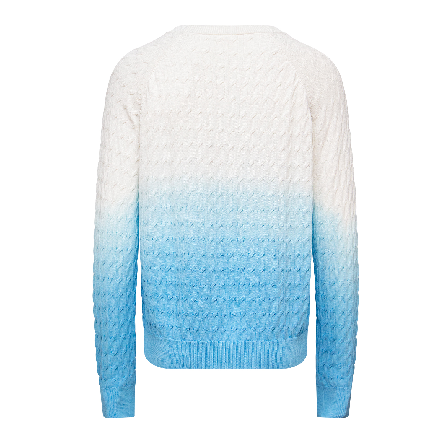 Blue and white gradient knitted top