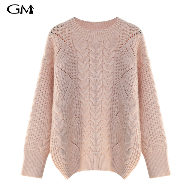 Round Neck Cotout Knit Top