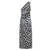 Fashionable waist hugging leopard print dress