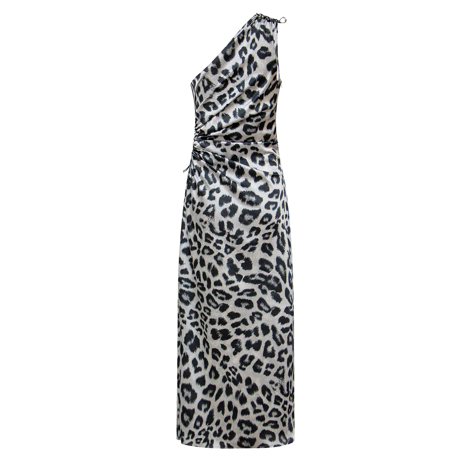 Fashionable waist hugging leopard print dress