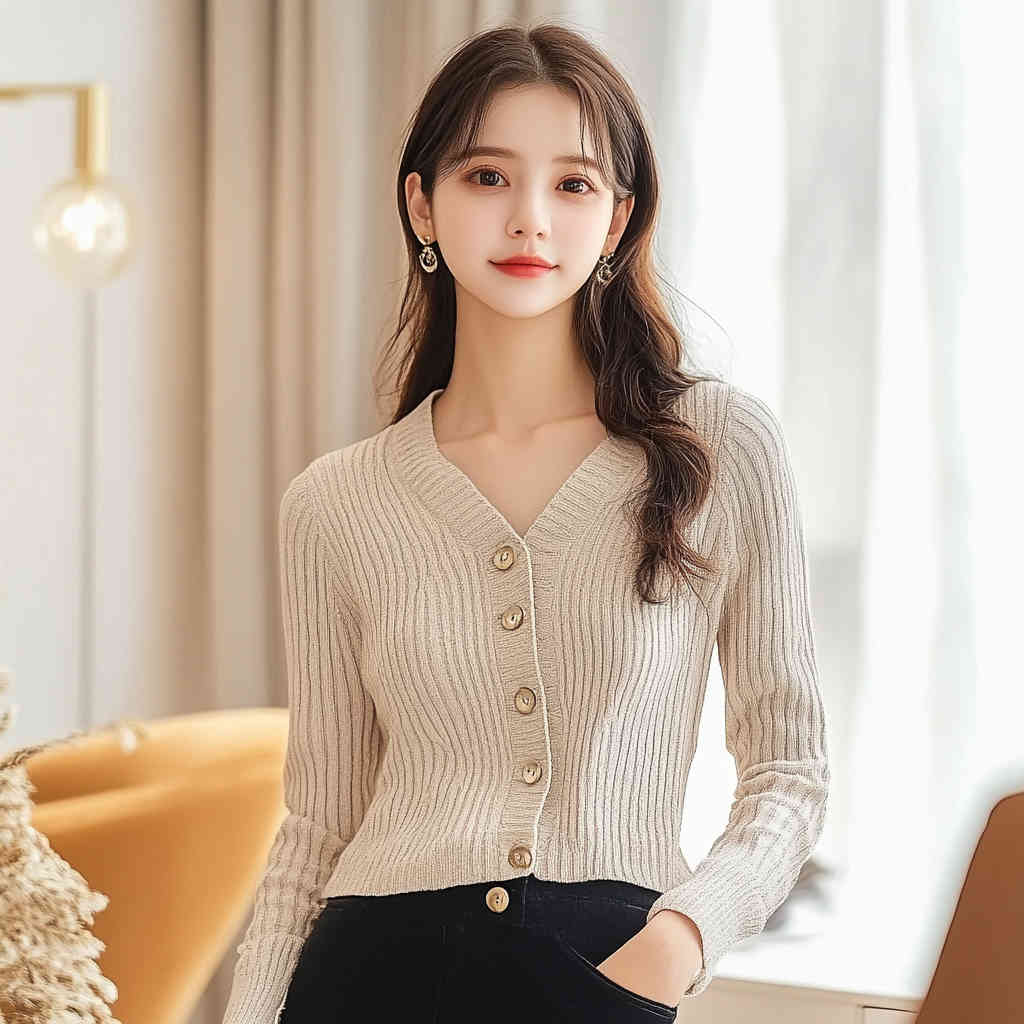 Knitted Top for Office Wear