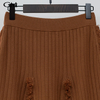 New high waisted fringed mid length knitted skirt