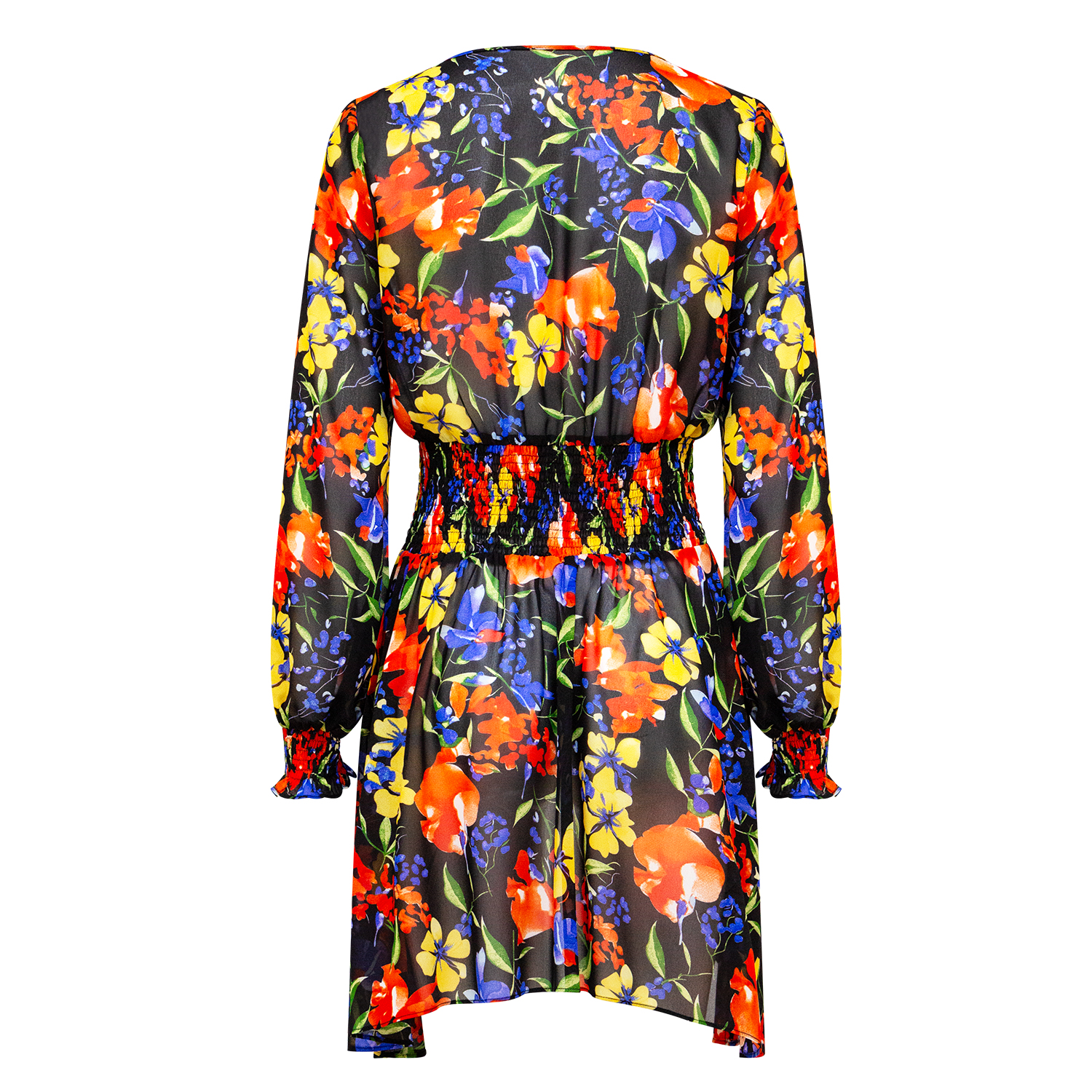 New V-neck printed dress