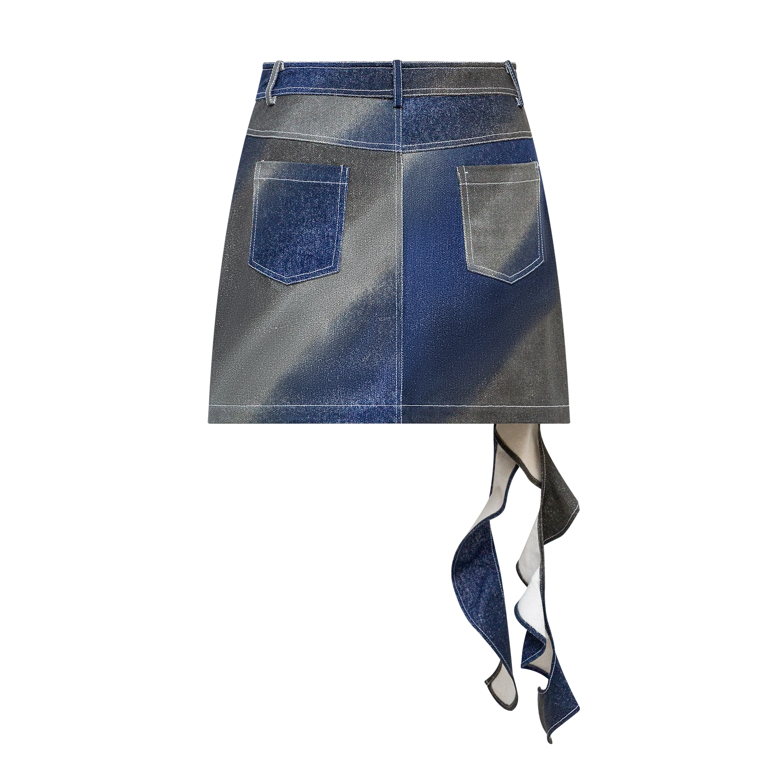 New gradient denim skirt