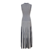 New round neck striped knitted dress