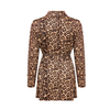 New leopard print medium length trench coat