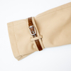 Fashionable and versatile khaki collar mid length trench coat
