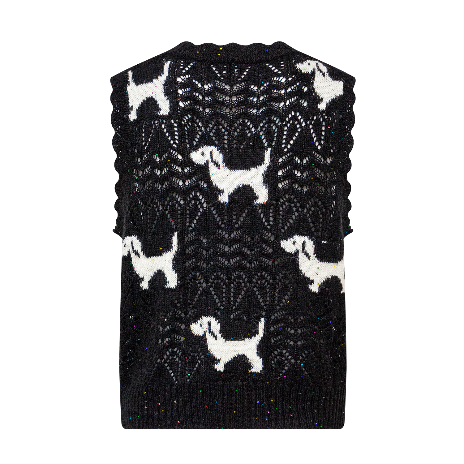 New puppy pattern knitted vest