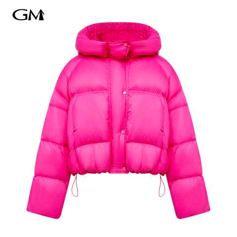 New dopamine powder hooded cotton jacket