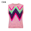 New color blocked knitted vest