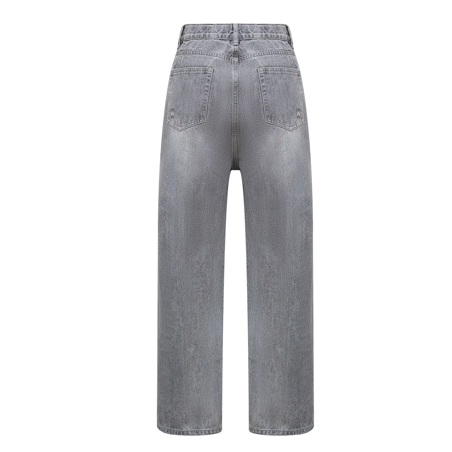 New perforated straight leg long jeans