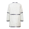 New snake pattern splicing medium long thin cotton jacket