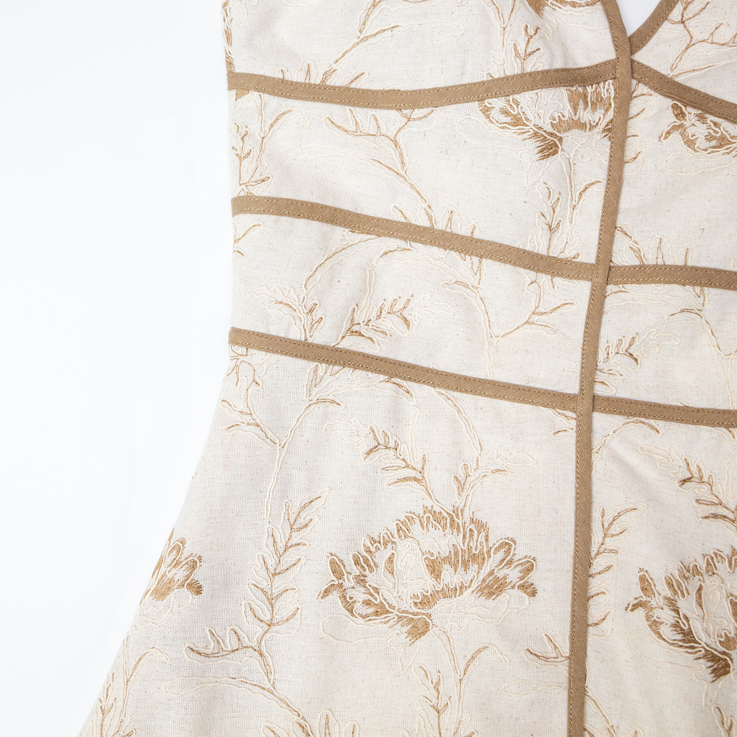 New 3D Embroidered Strap Dress