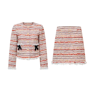 New Xiaoxiang style round neck two-piece set
