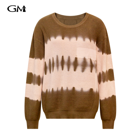 New color blocking knitted pullover top