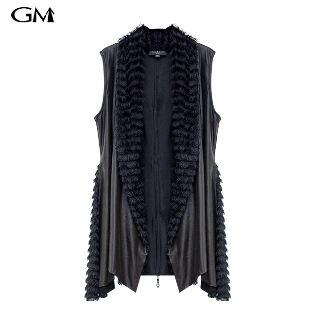 Spring/Summer Polo Mid length Sleeveless Vest Coat