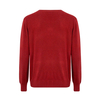 New jujube red round neck woolen sweater