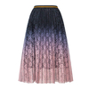 New lace mesh gradient pleated skirt