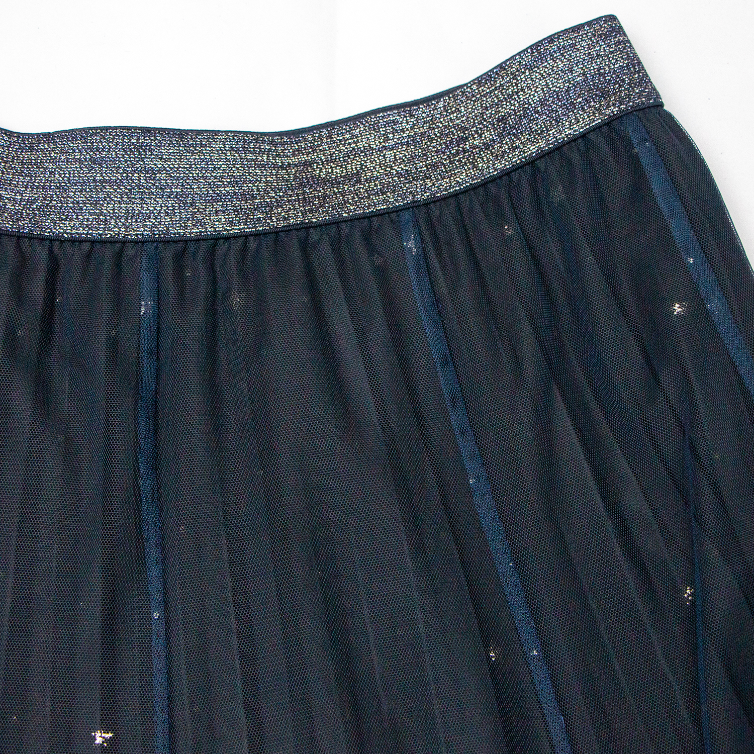 Fashionable new mesh gradient pleated skirt