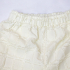 New beige elastic waist straight leg pants