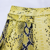 New snake skin pattern patchwork lace midi skirt