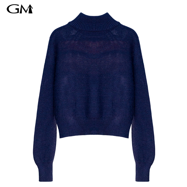 Winter simple round neck knitting pullover