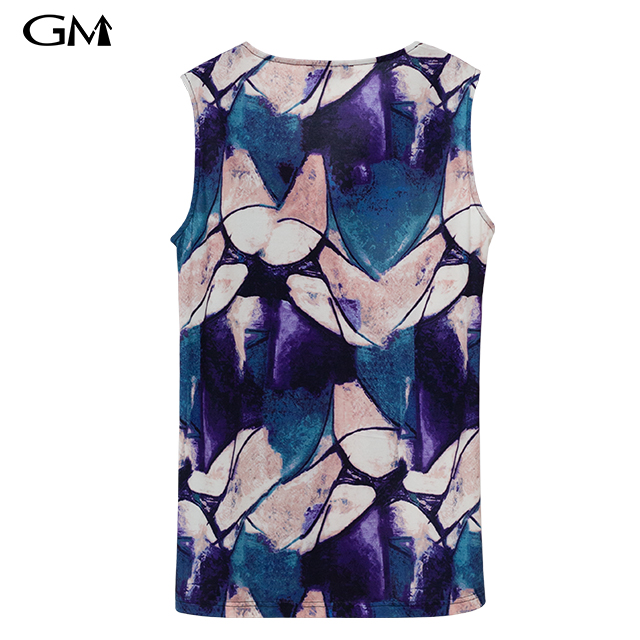 Summer thin V-neck printed sleeveless top