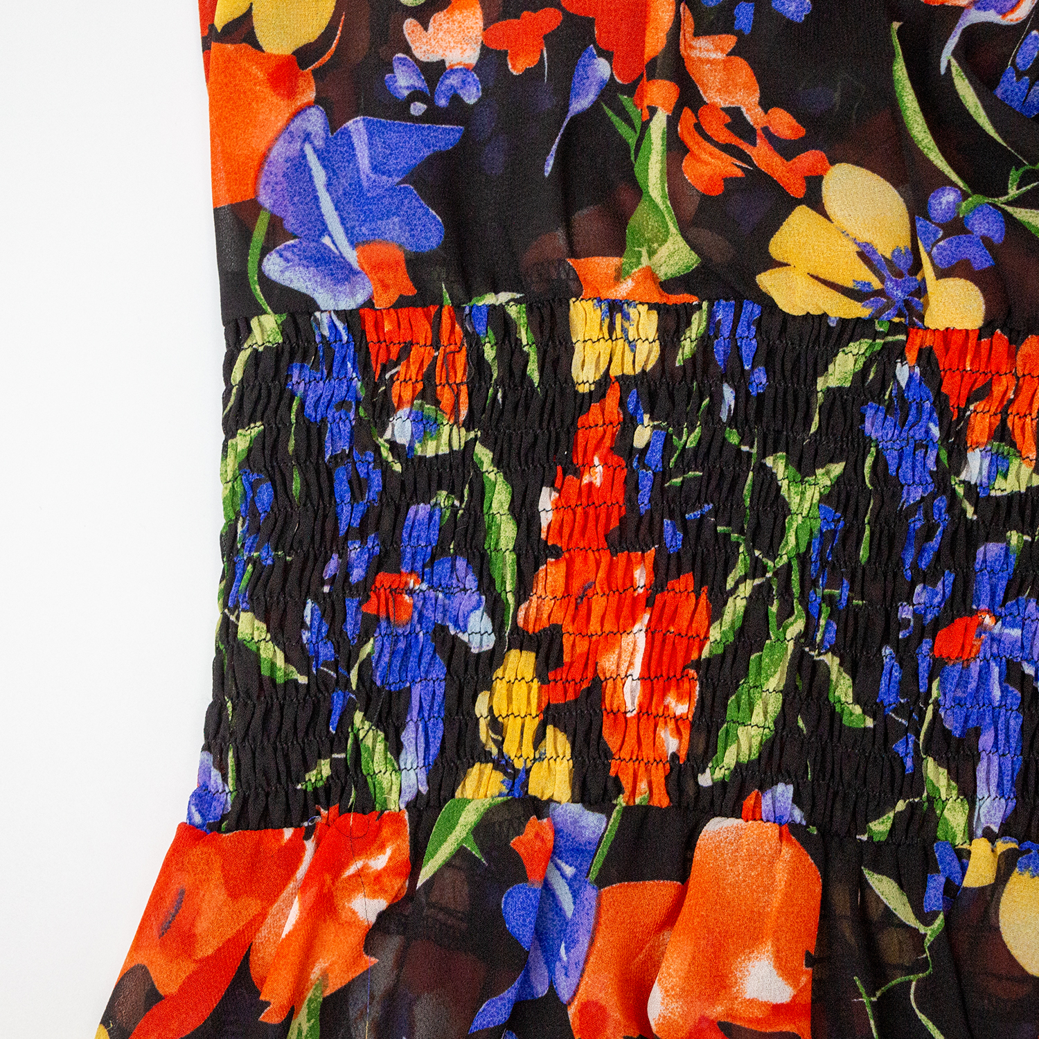 New V-neck printed dress