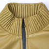 Fashionable solid color simple stand up collar zipper jacket
