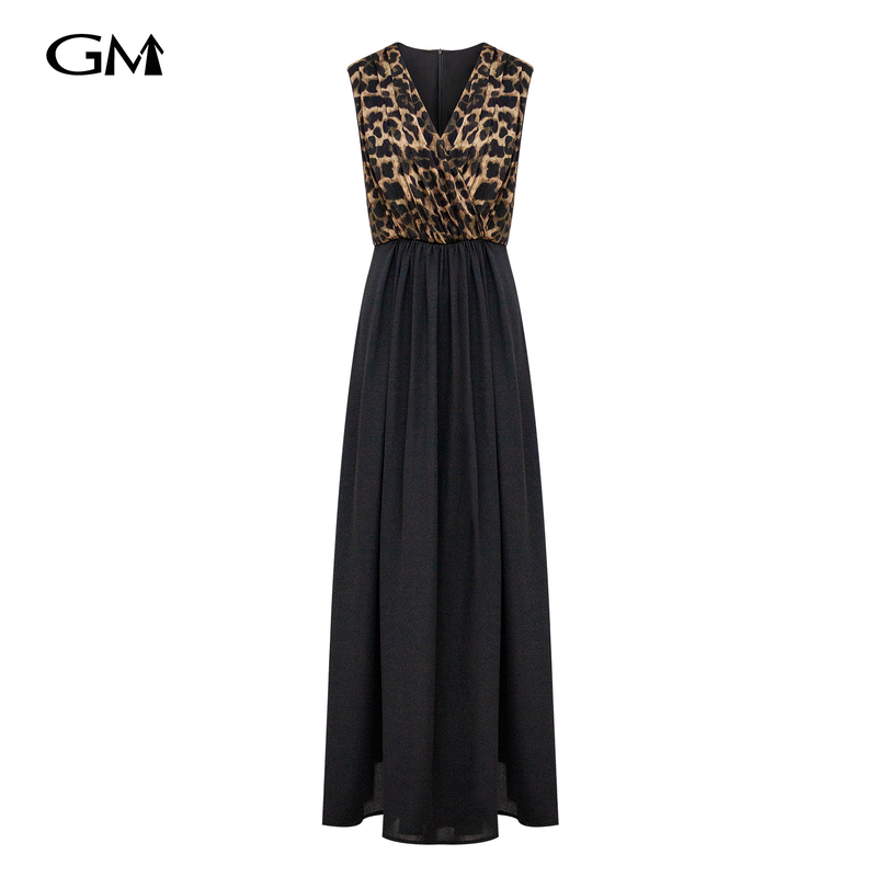 New leopard print sleeveless dress