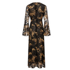 New gold printed V-neck dress