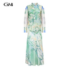 New exquisite printed two-piece dress set