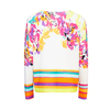New printed collar tie knit top