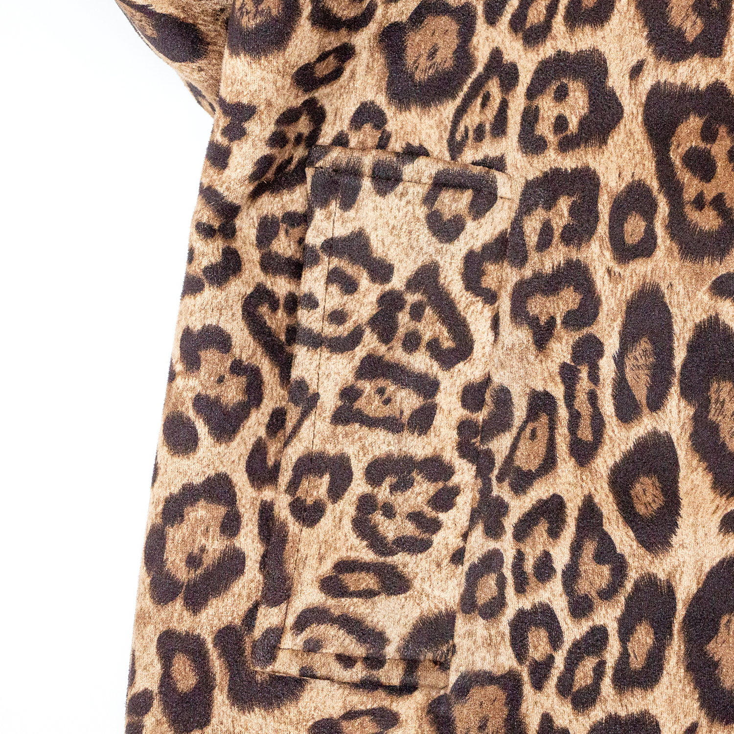 New leopard print medium length trench coat