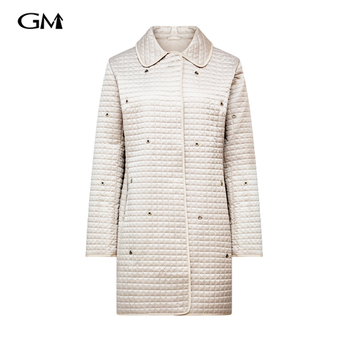 New solid color medium long cotton jacket