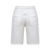 Summer ripped straight leg five quarter jeans