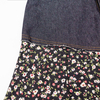 New denim patchwork floral fabric skirt