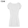 Summer Women's Vintage Square Neck Split Dress