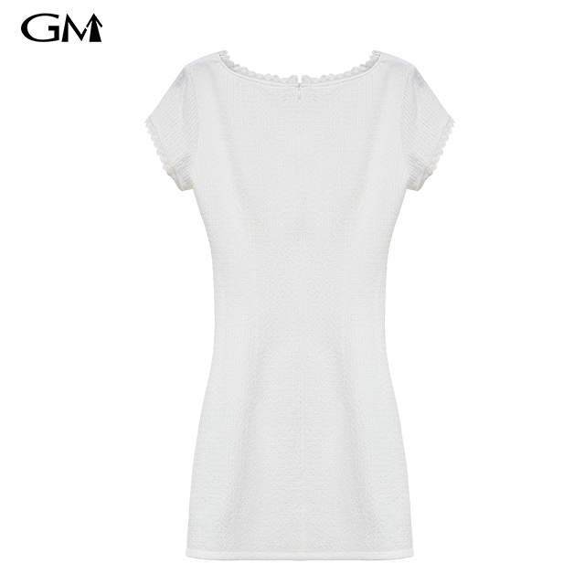 Summer Women's Vintage Square Neck Split Dress