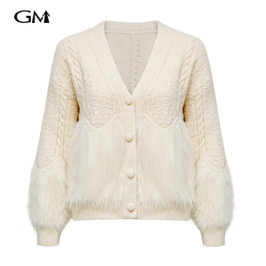 Fashionable V-neck Knitted Sweater