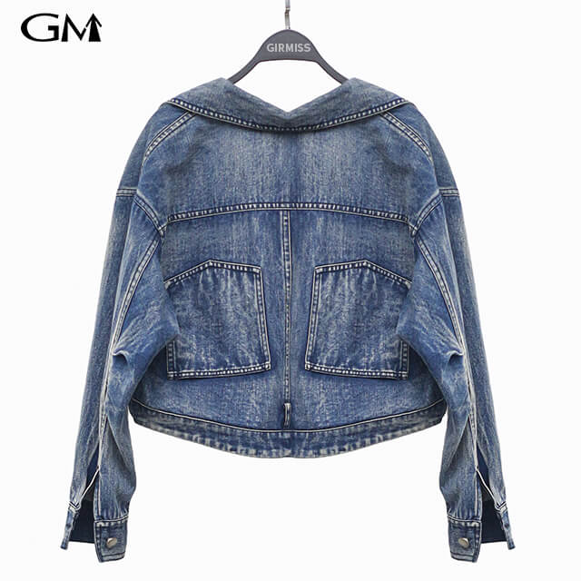 Fashion New Letter Embroidered Denim Coat