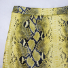 Fashionable snake skin pattern patchwork lace waist skirt 33622