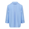 New V-neck blue loose fitting pullover top