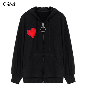 New beautiful girl printed zippered Hoodies jacket