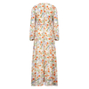 New small fresh printed V-neck long sleeved dress