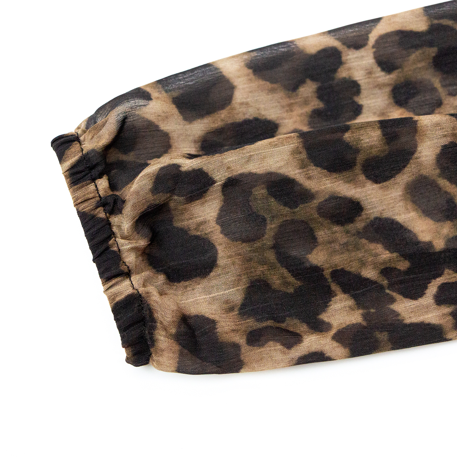 Round neck leopard print dress