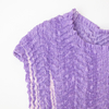 Fashionable round neck abstract printed purple dress